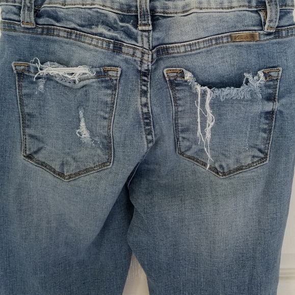 KanCan distressed skinny jeans with raw hems 3/25 - Picture 3 of 5
